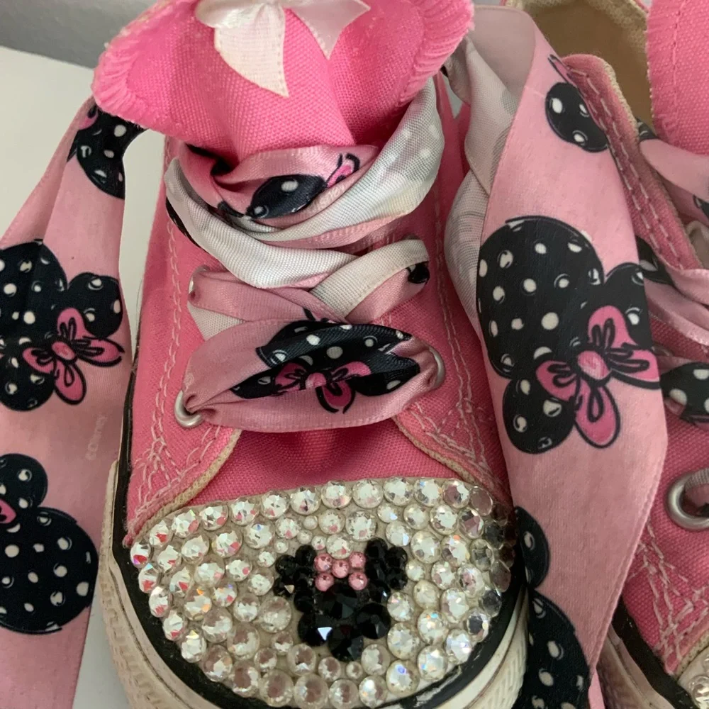 Mini Mouse Toddler Girls Bling Rhinestone Converse Sneakers
